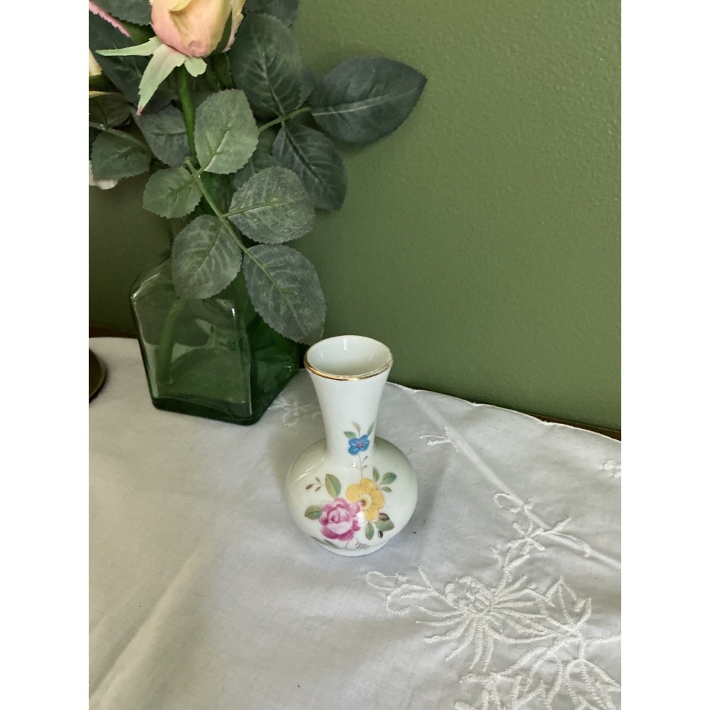 Vintage Small Porcelain Bud Vase | Delicate China Flower Vase